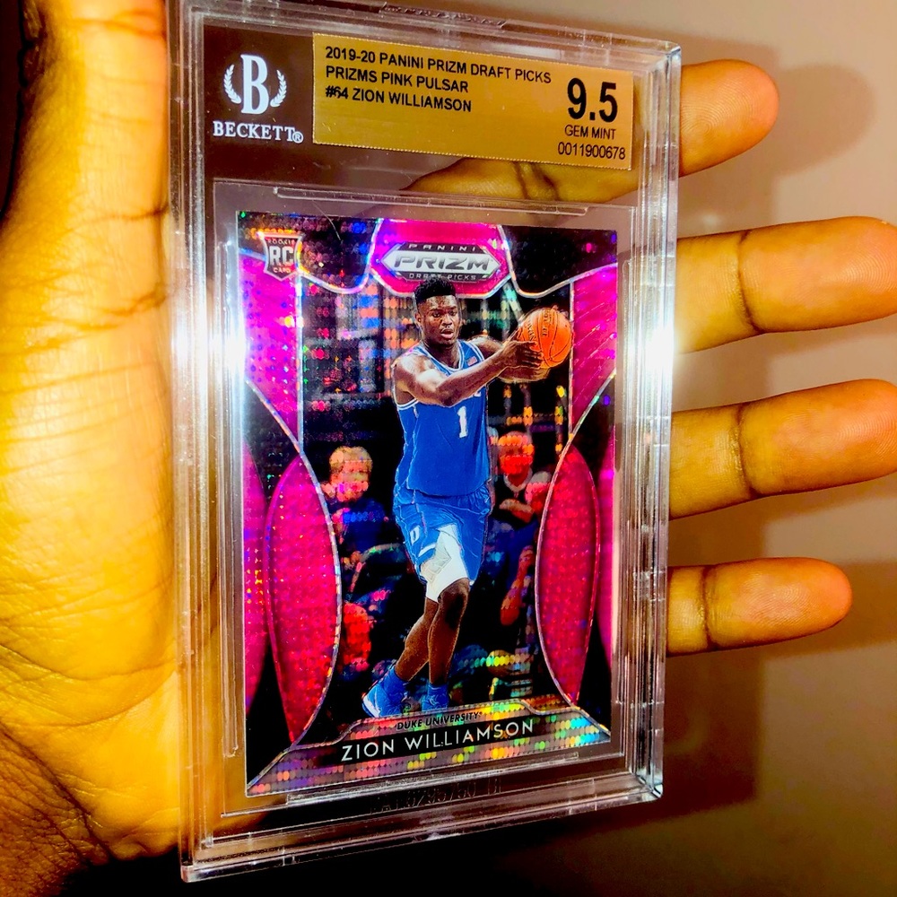 Zion Williamson Rookie Pink Pulsar BGS Graded 9.5